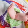 muslin with baby feet