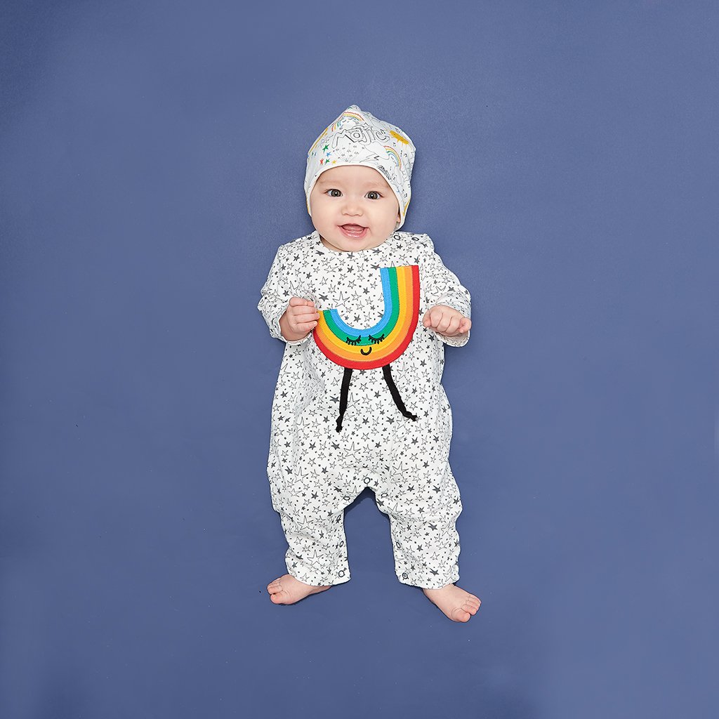 The bonnie mob Organic Cream Star Playsuit - Image 3